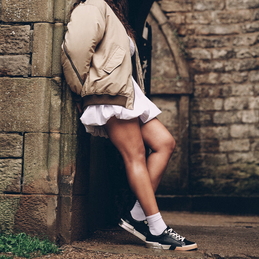 ZINA SNEAKERS ONYX EMBOSSED LEATHER - Image 2