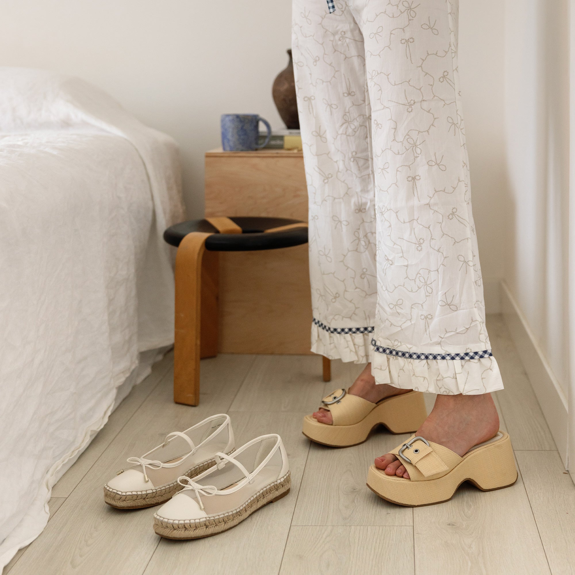 GISEL HEELS LT NATURAL WOVEN RAFFIA - Image 9