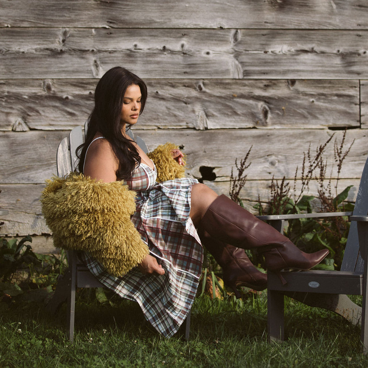 GYRA WIDE CALF BOOTS CHOCOLATE LEATHER - Image 2