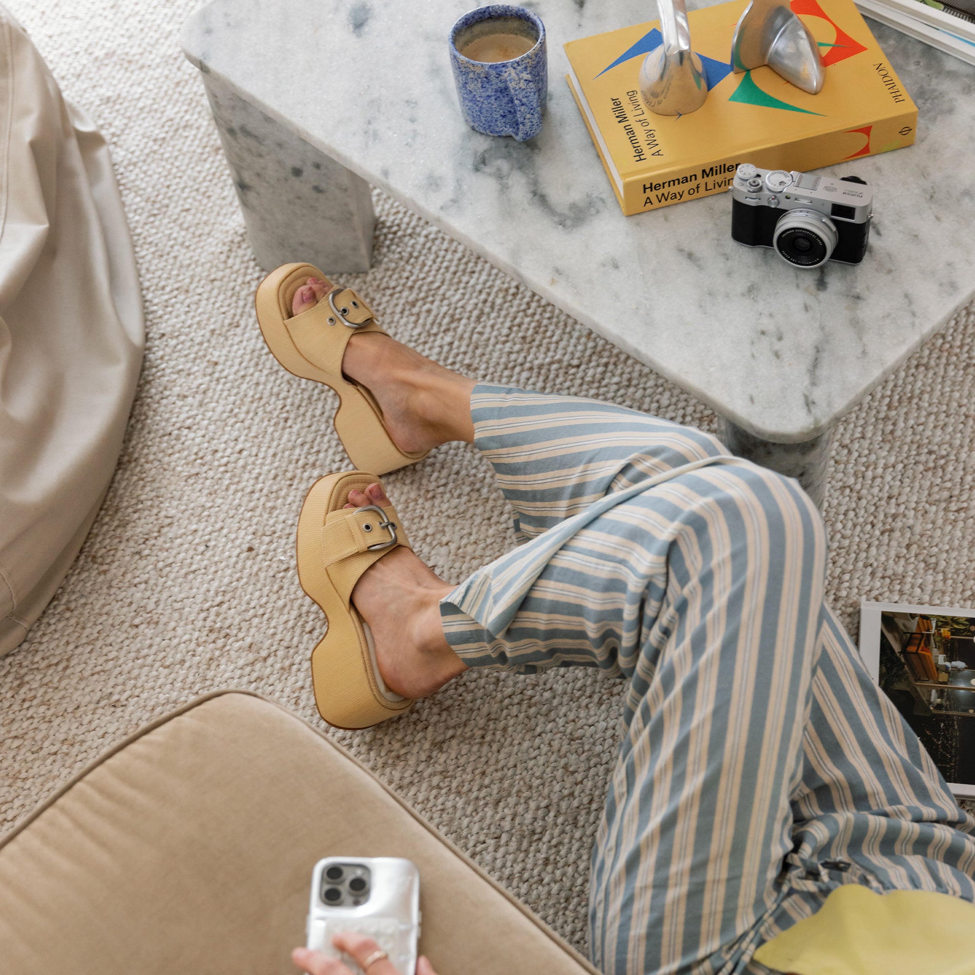 GISEL HEELS LT NATURAL WOVEN RAFFIA - Image 7