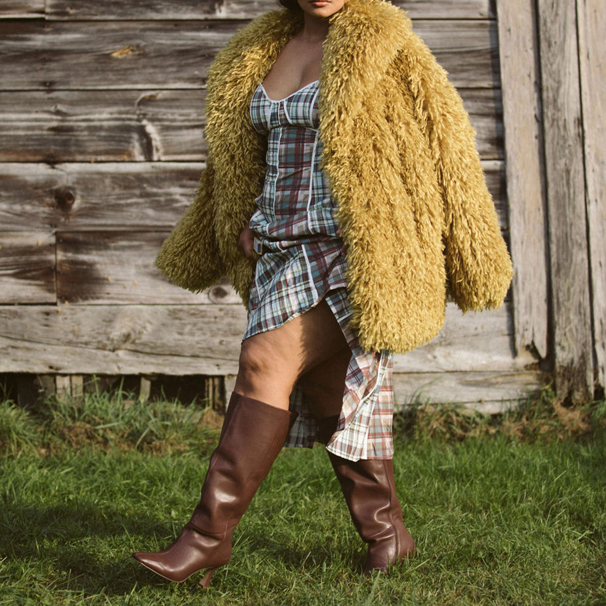 GYRA WIDE CALF BOOTS CHOCOLATE LEATHER - Image 4