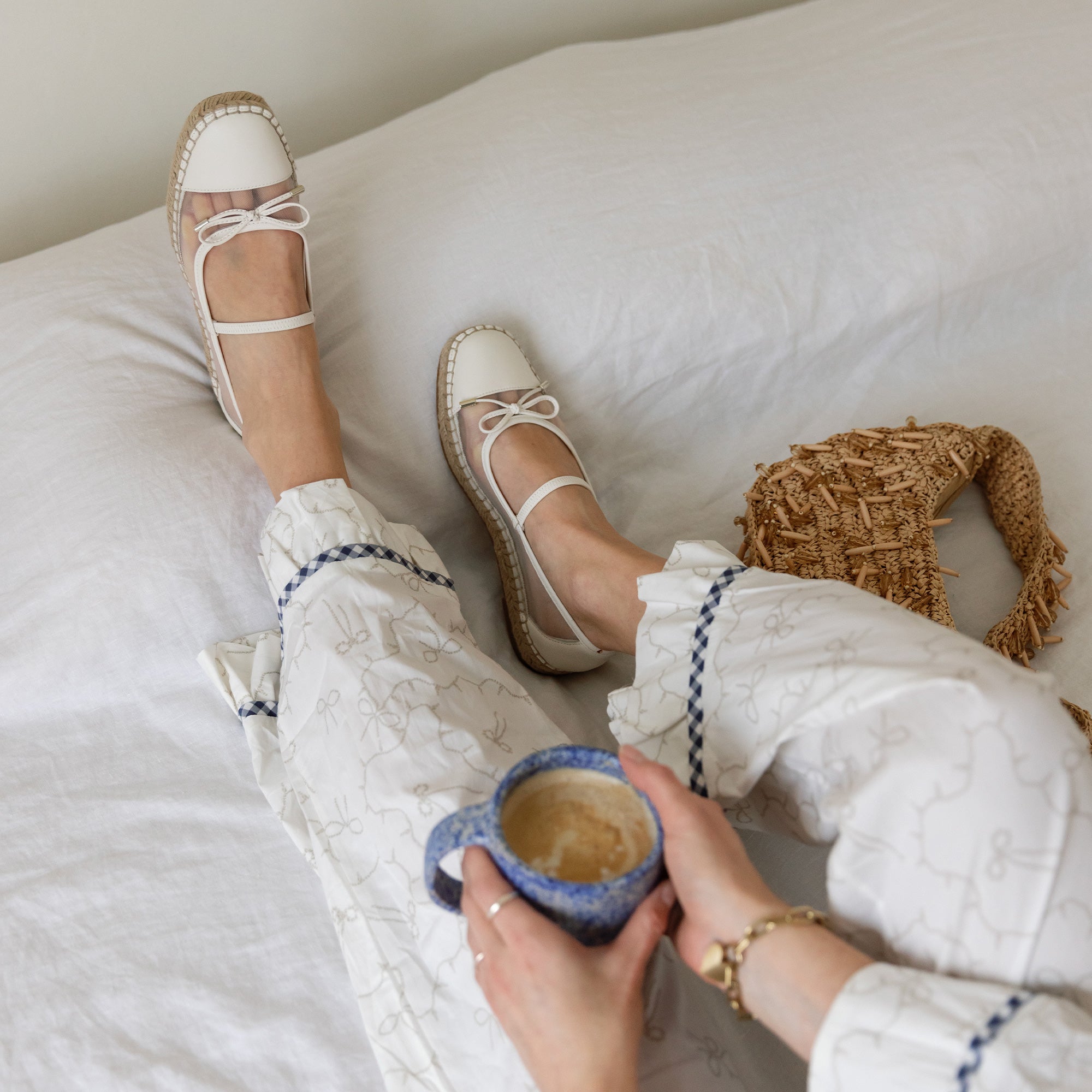 CAMBRE BALLET FLATS WHITE MESH - Image 7