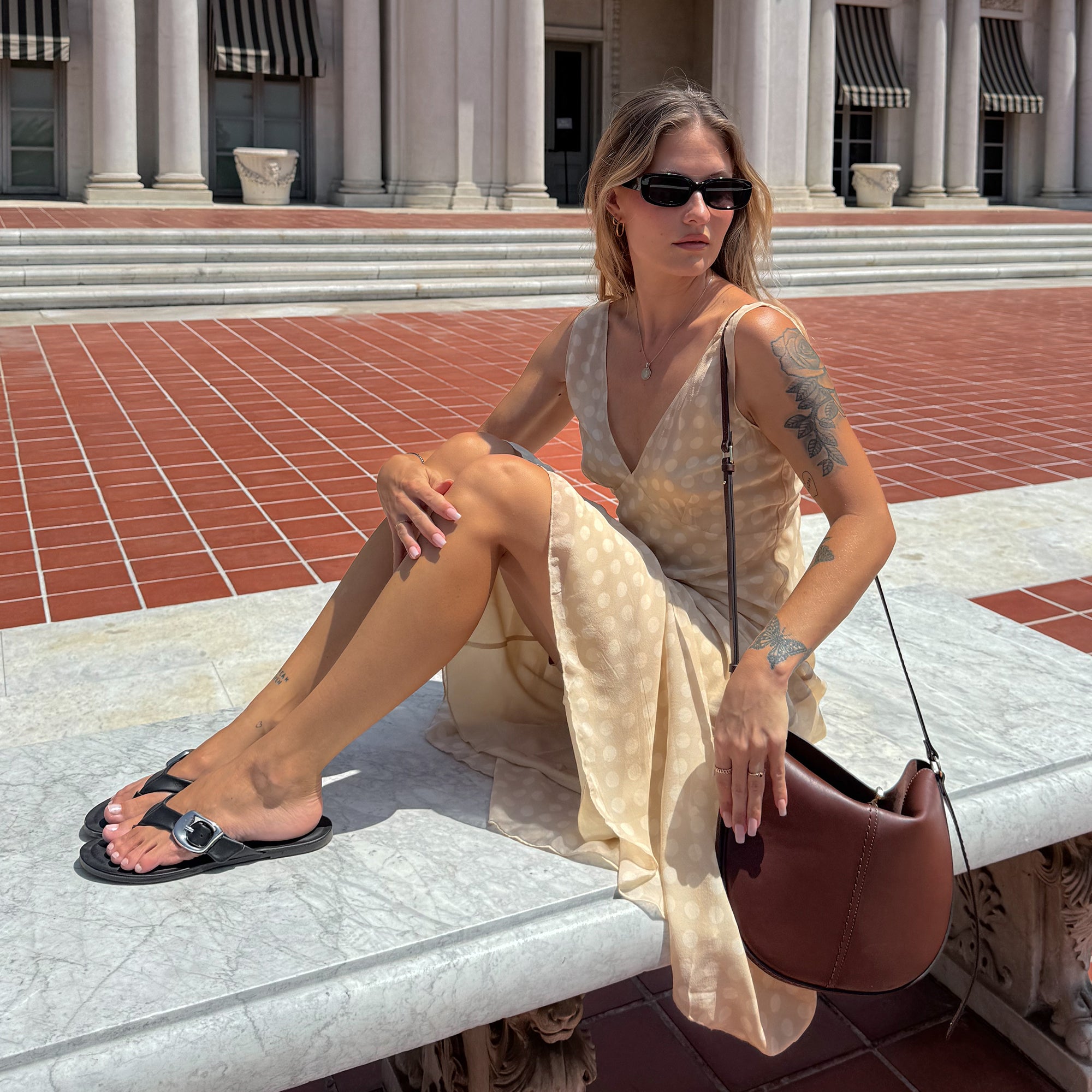 ROSSA SANDALS BLACK LEATHER - Image 4