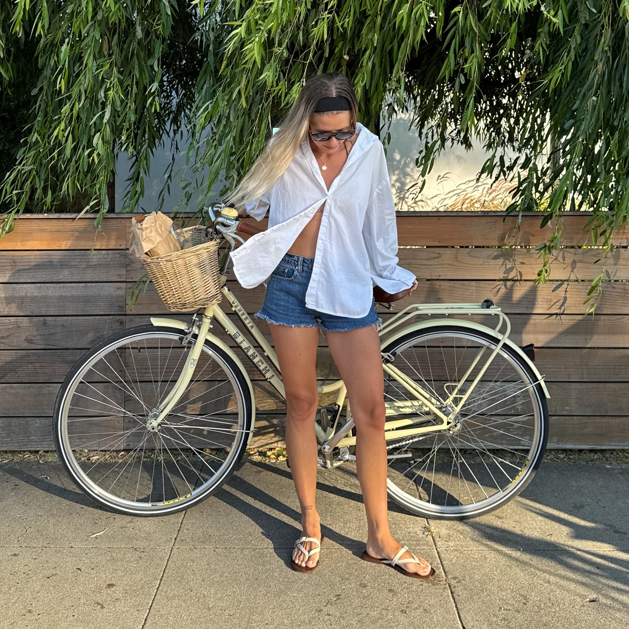 PIERS SANDALS BEIGE CROCO EMBOSSED LEATHER - Image 2