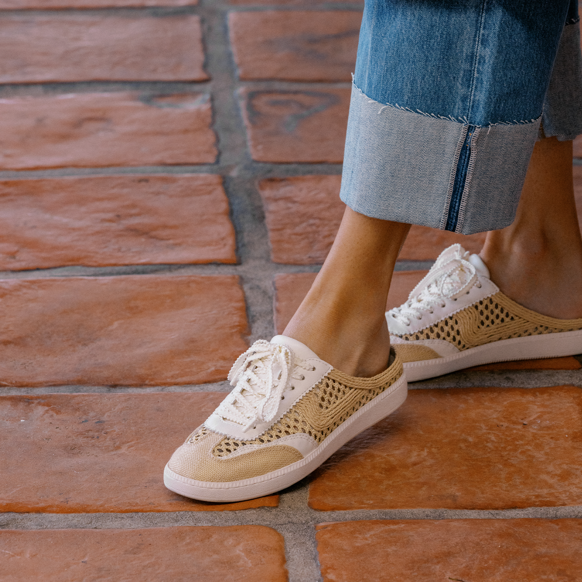 NOTICE SLIDE WOVEN SNEAKERS LT NATURAL WOVEN RAFFIA - Image 2