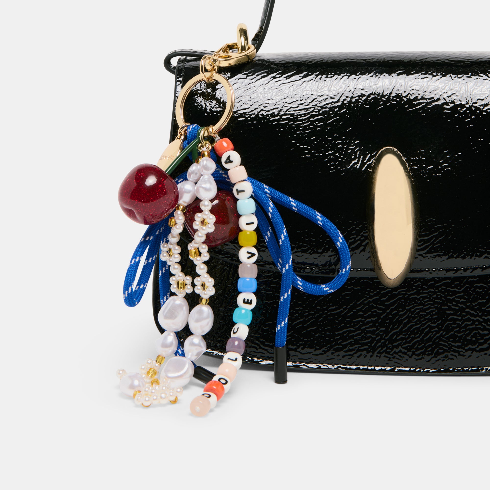 DOLCE VITA BEADED BAG CHARM BLUE MULTI - Image 3