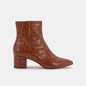 BEL BOOTIES COGNAC CROCO - re:vita