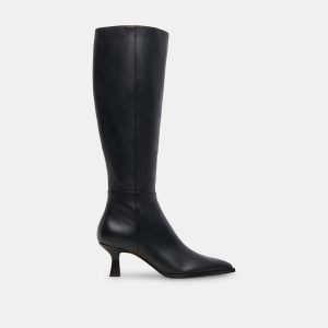 AUGGIE NARROW CALF BOOTS BLACK LEATHER
