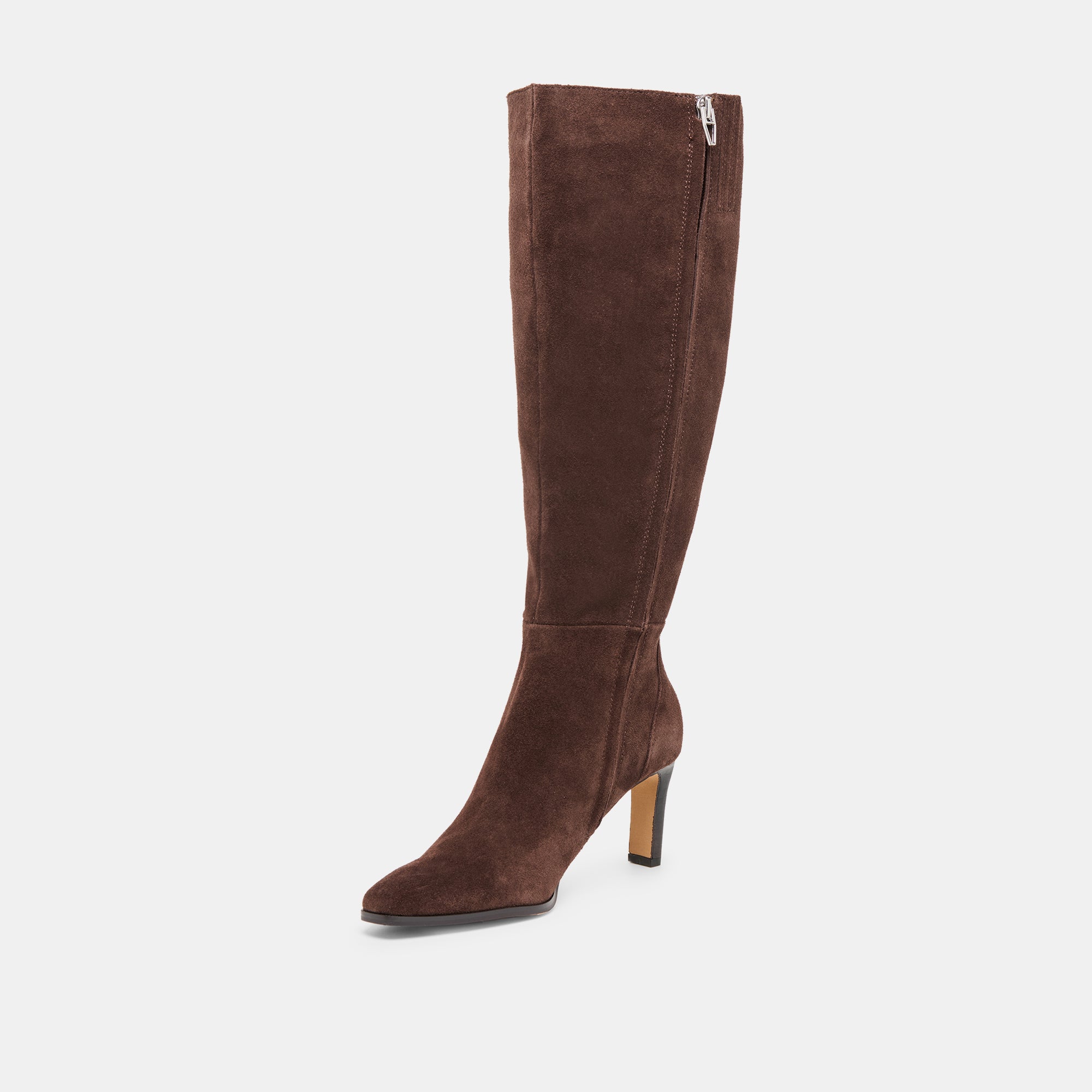 EMMI WIDE CALF BOOTS DK BROWN SUEDE - Image 4