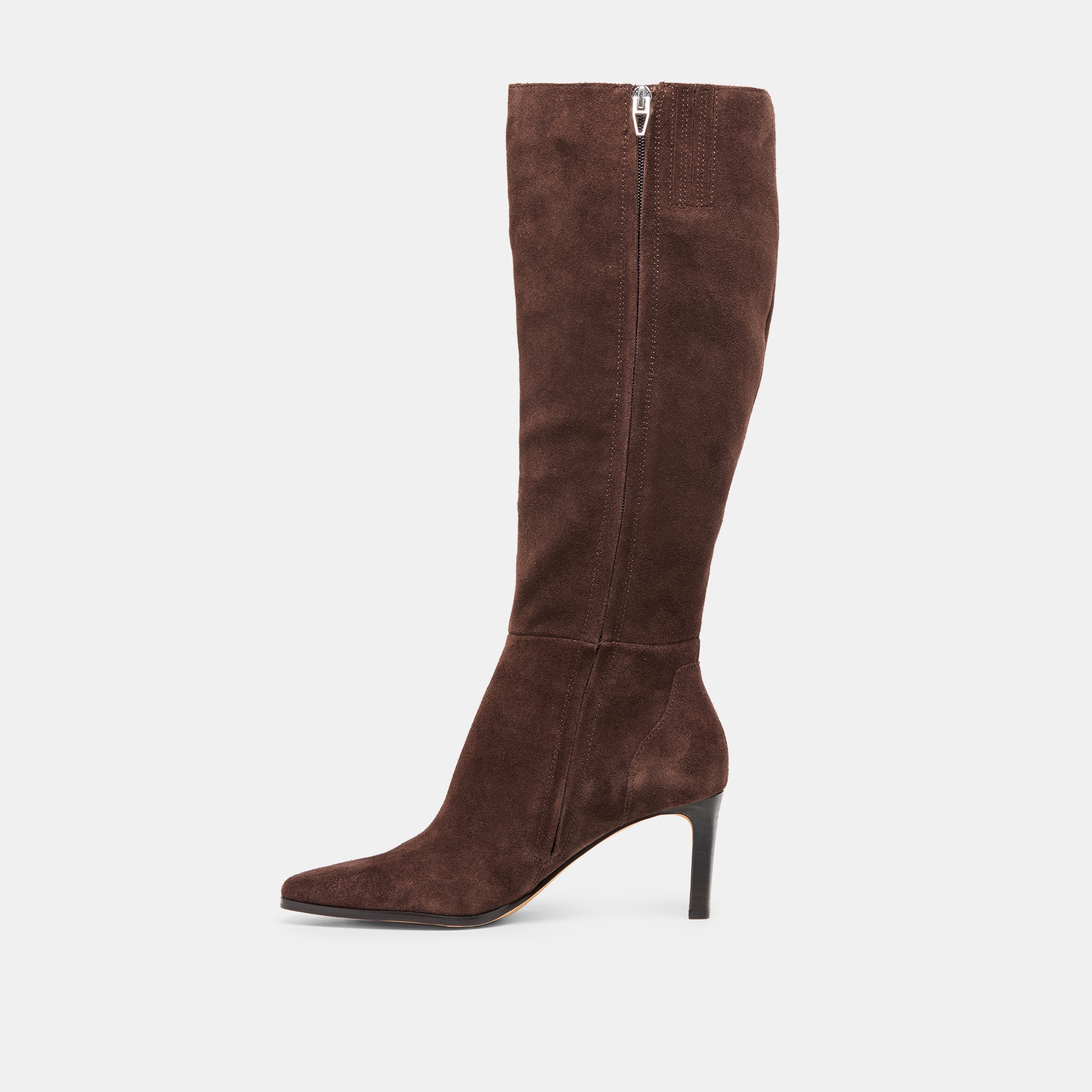 EMMI WIDE CALF BOOTS DK BROWN SUEDE - Image 6