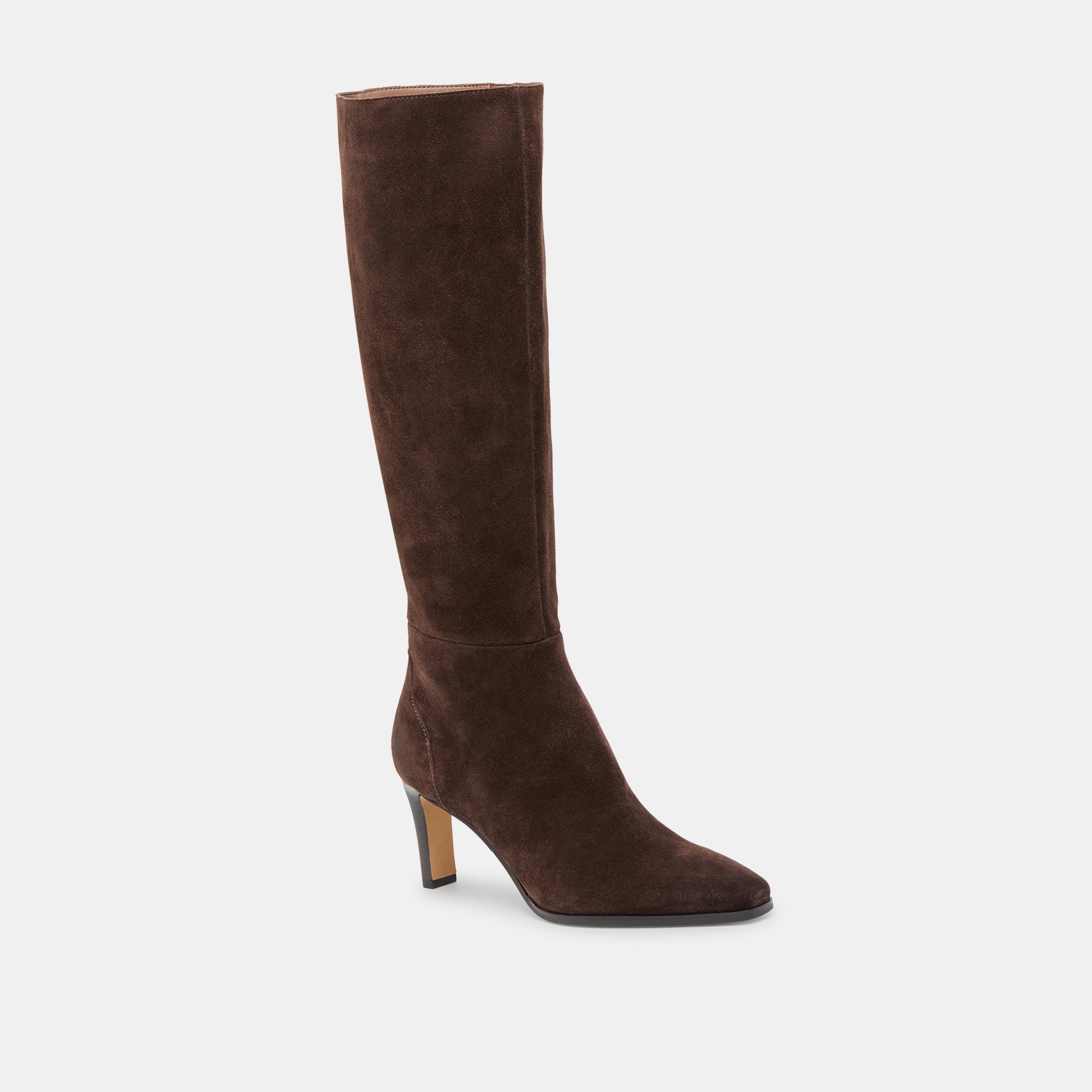 EMMI WIDE CALF BOOTS DK BROWN SUEDE - Image 2