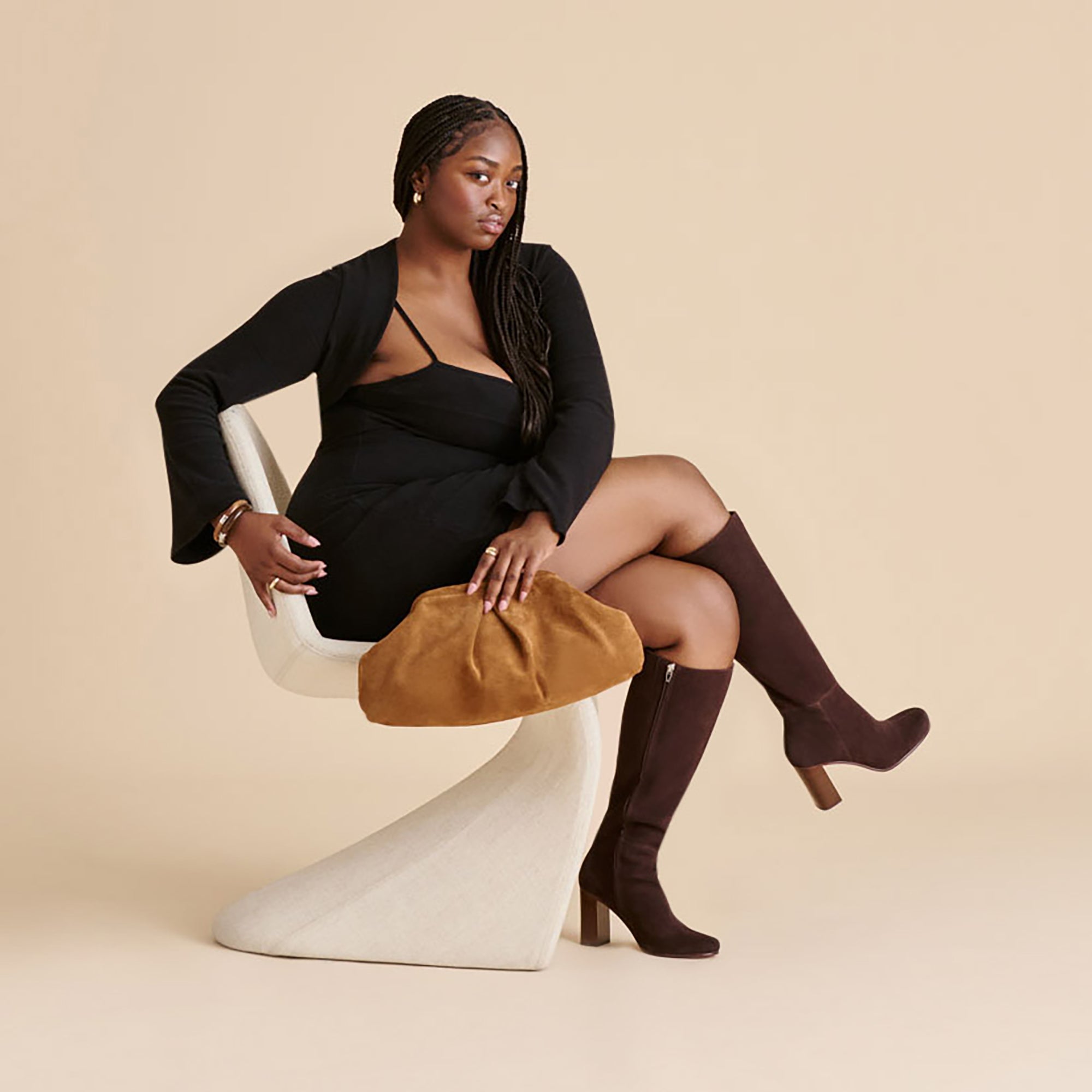 HUDSIN WIDE CALF BOOTS MAHOGANY SUEDE - Image 2