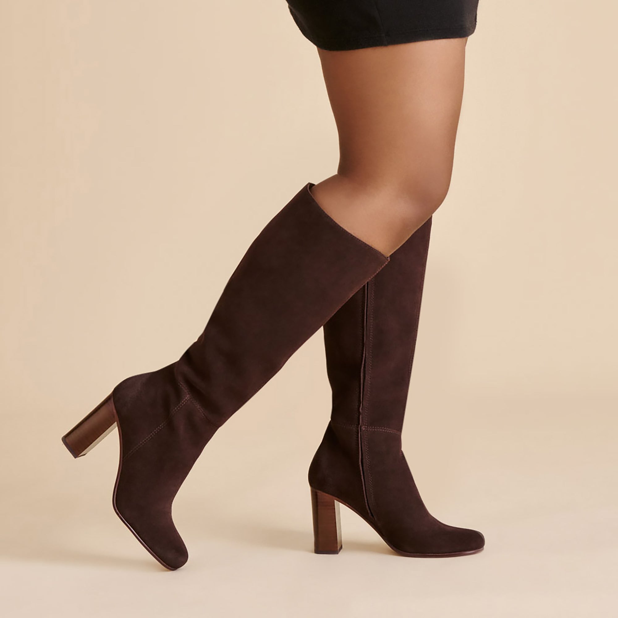 HUDSIN WIDE CALF BOOTS MAHOGANY SUEDE - Image 8