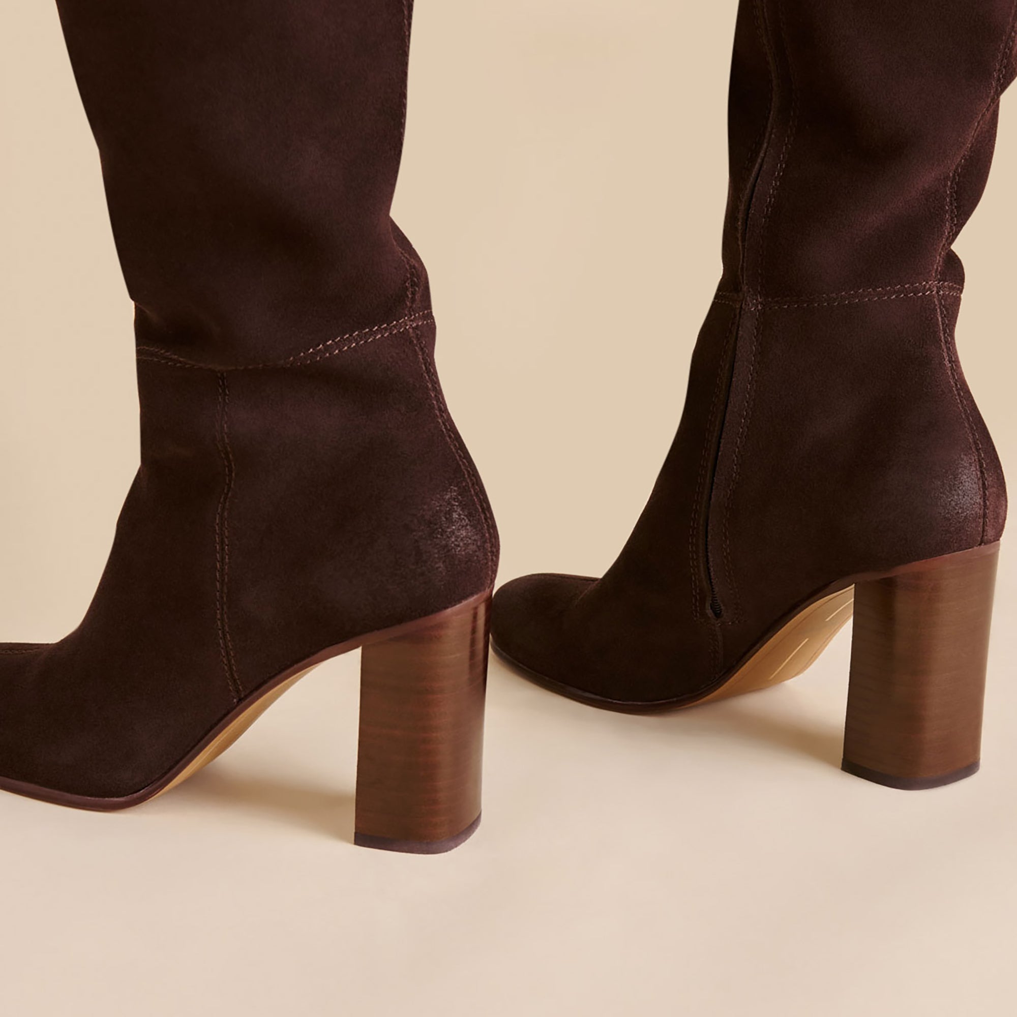 HUDSIN WIDE CALF BOOTS MAHOGANY SUEDE - Image 4