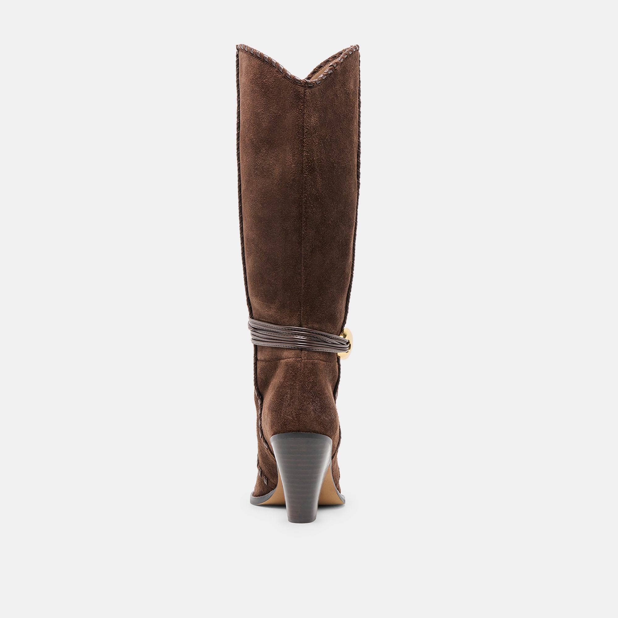 JODY WIDE CALF BOOTS DK BROWN SUEDE - Image 9