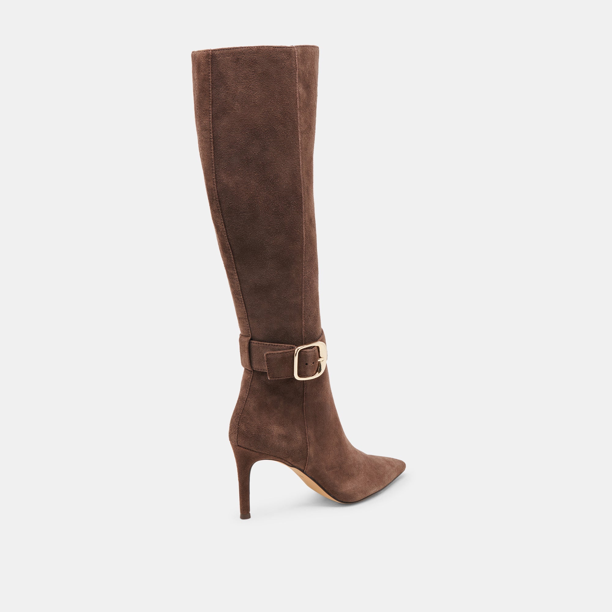 KINZY WIDE CALF BOOTS DK BROWN SUEDE - re:vita - Image 8