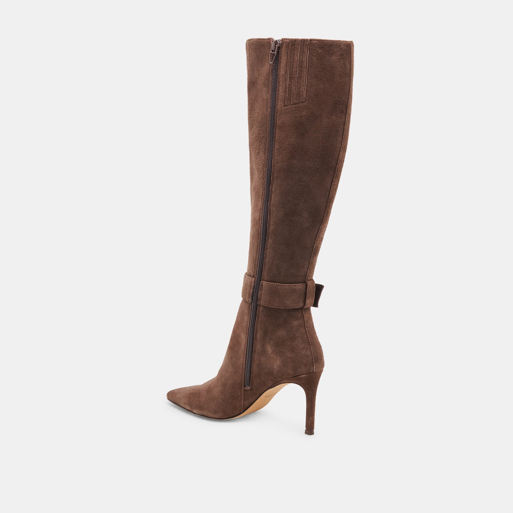 KINZY WIDE CALF BOOTS DK BROWN SUEDE - re:vita - Image 10