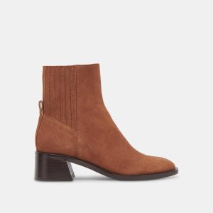 LINNY H2O WIDE BOOTS BROWN SUEDE - re:vita