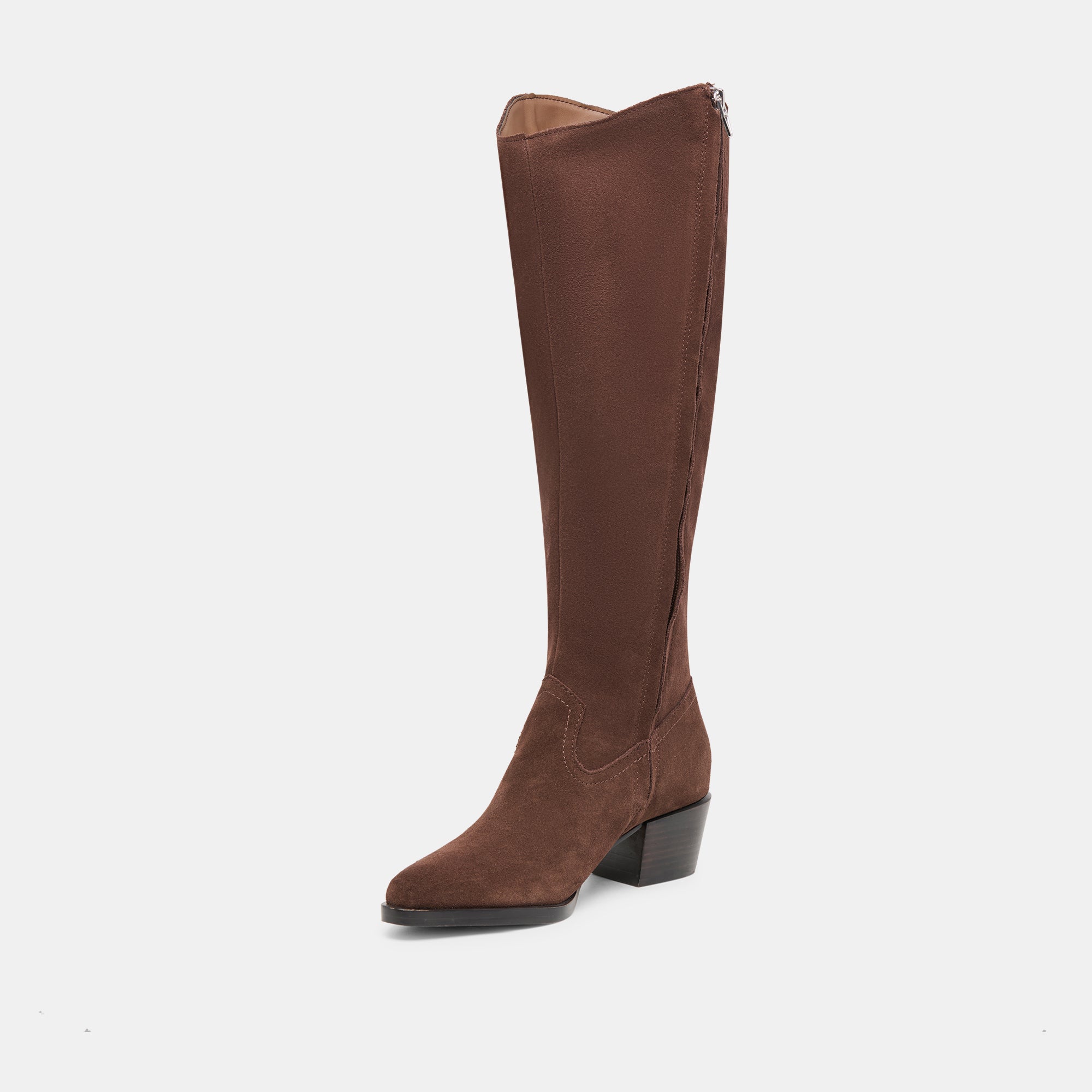 VIRONA H2O WIDE CALF BOOTS DK BROWN SUEDE - Image 6