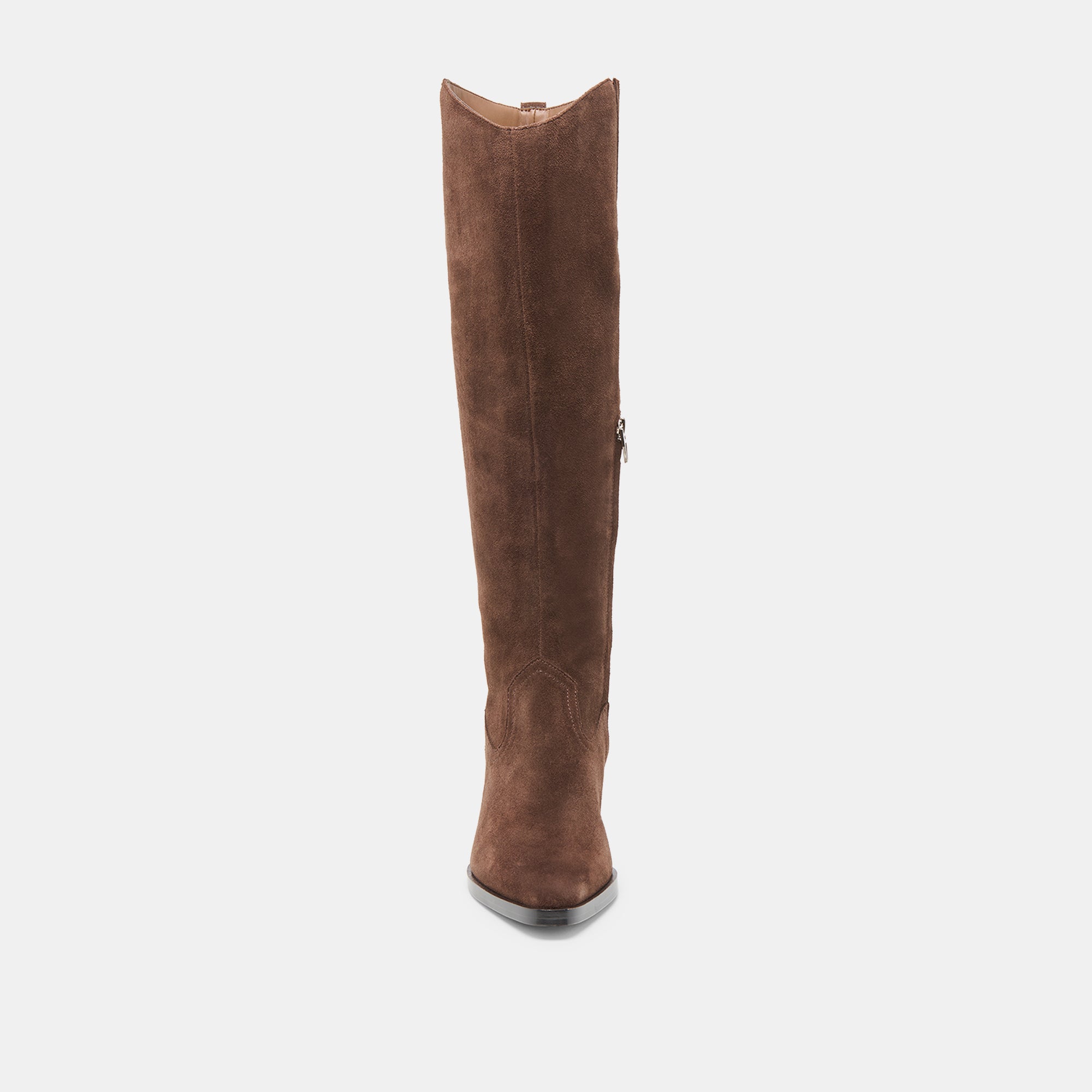 VIRONA H2O WIDE CALF BOOTS DK BROWN SUEDE - Image 9