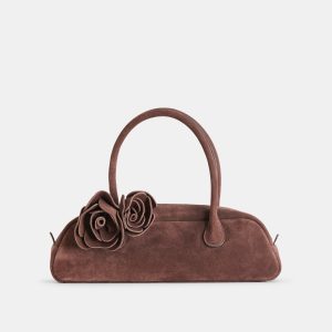 BORACAY SHOULDER BAG CHOCOLATE SUEDE