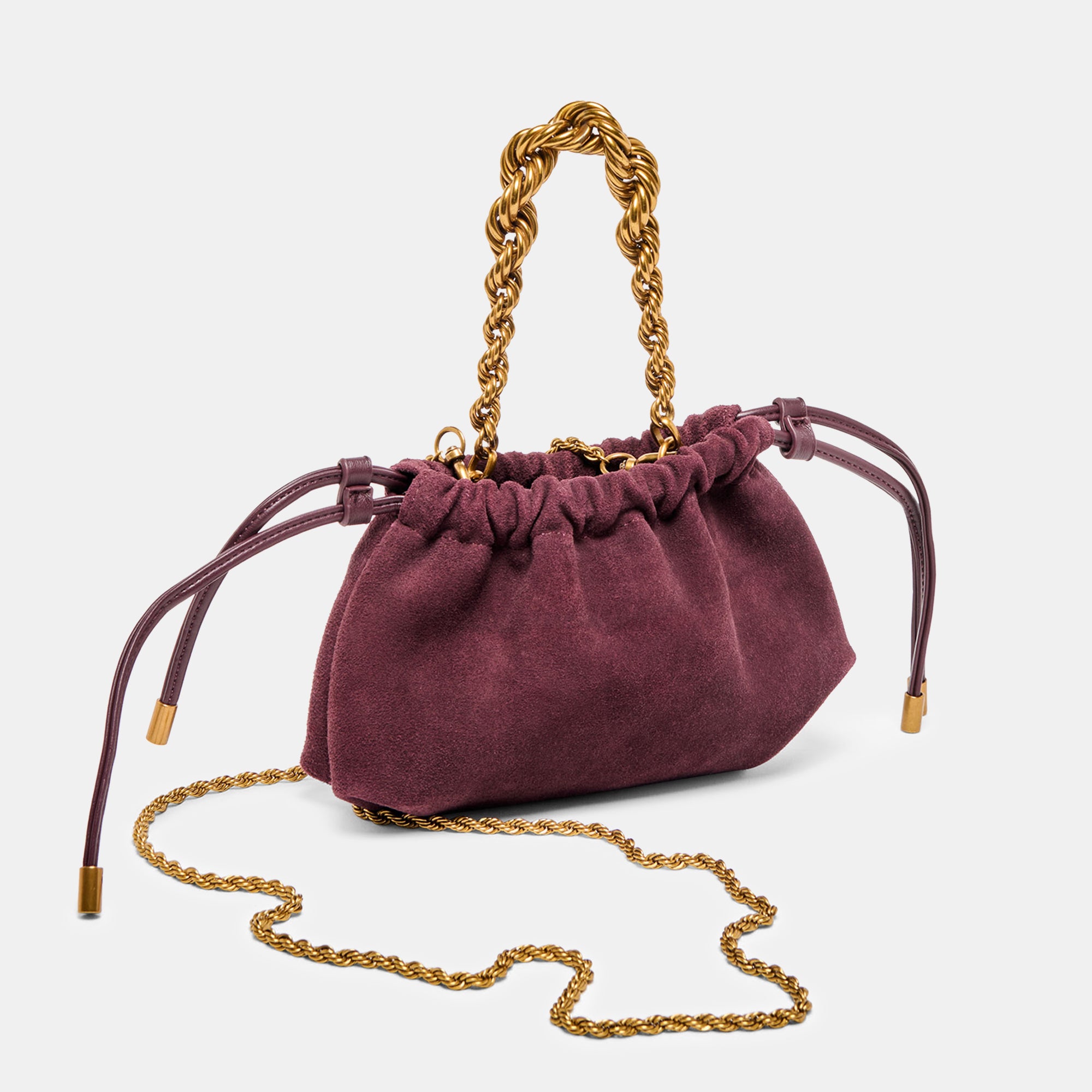 CLEO CROSSBODY BURGUNDY SUEDE - Image 2