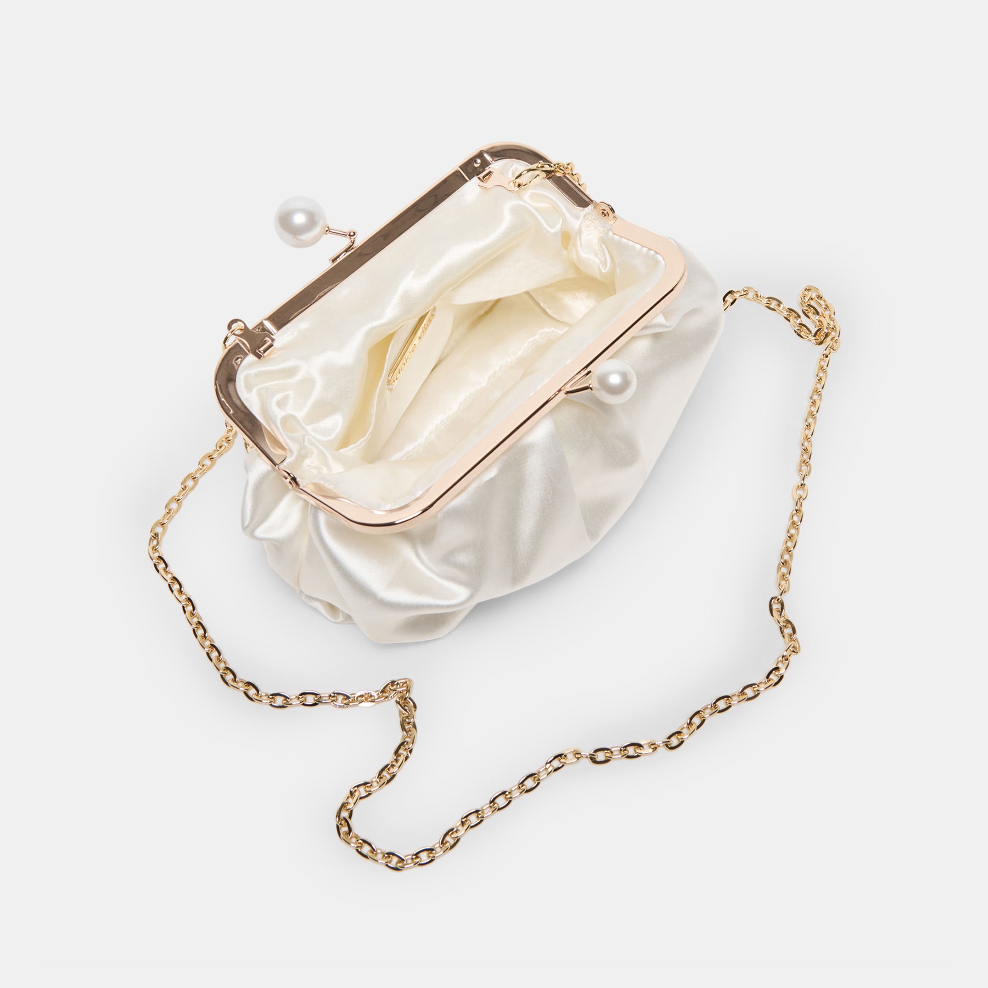 KENDALL CLUTCH WHITE SATIN - Image 4
