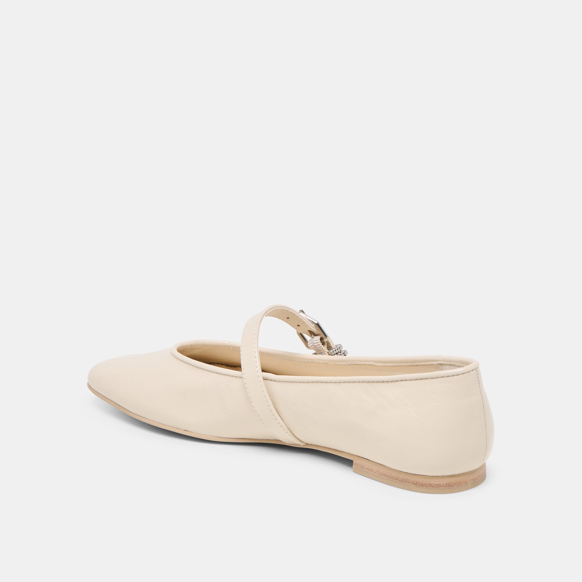 ALIZZA BALLET FLATS CREME CRINKLE PATENT - Image 7
