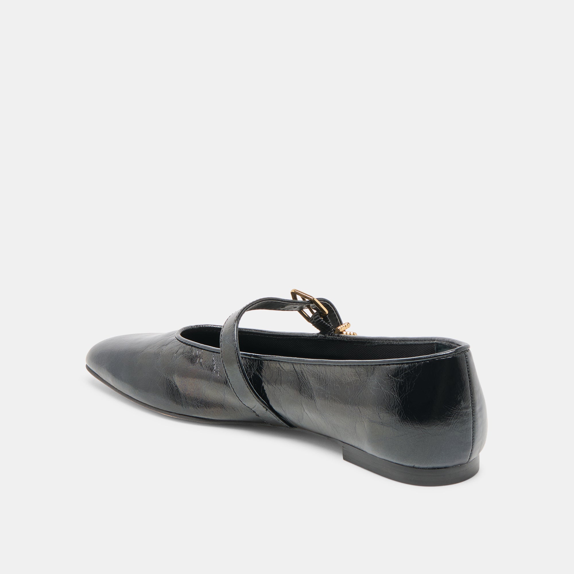 ALIZZA BALLET FLATS MIDNIGHT CRINKLE PATENT - Image 5