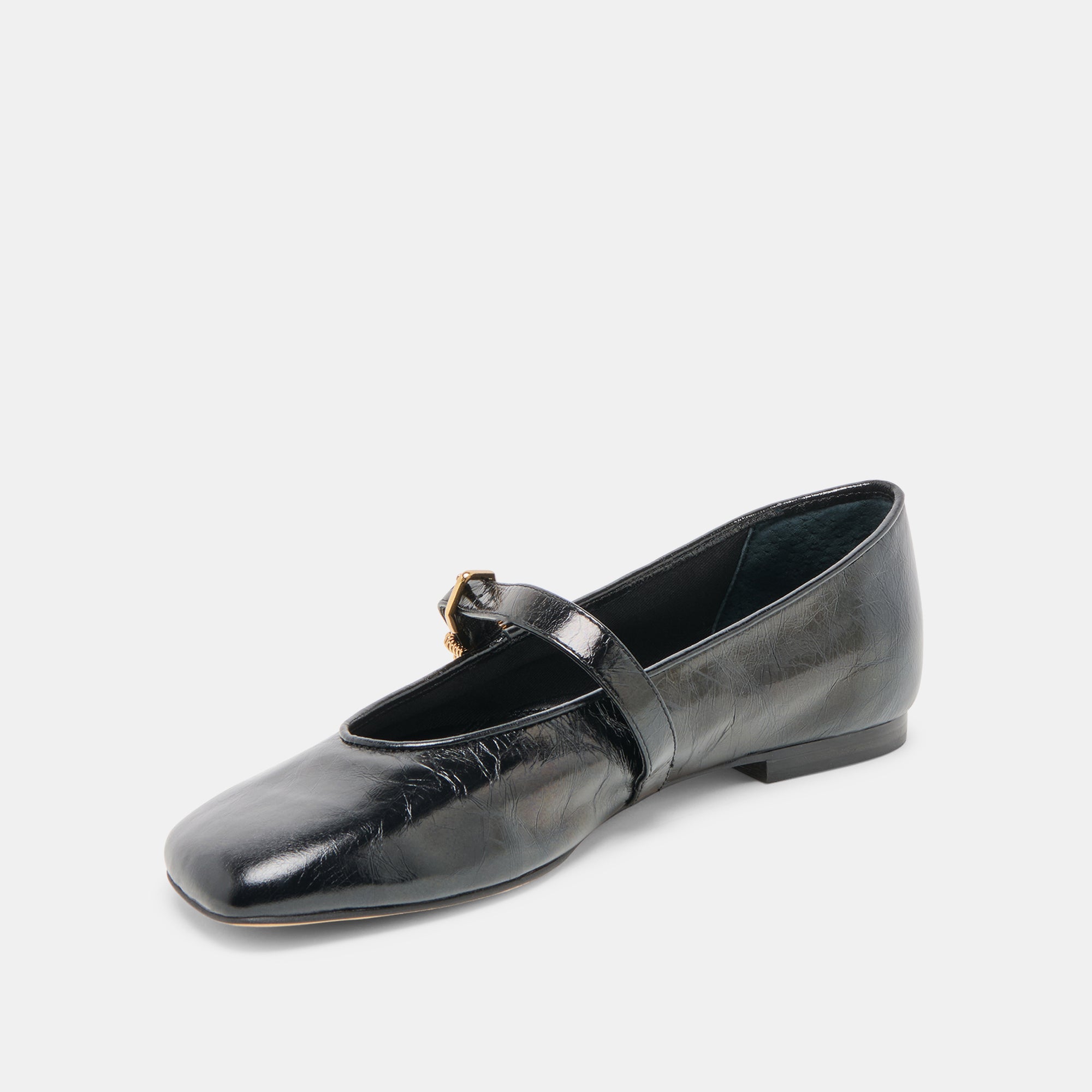 ALIZZA BALLET FLATS MIDNIGHT CRINKLE PATENT - Image 4