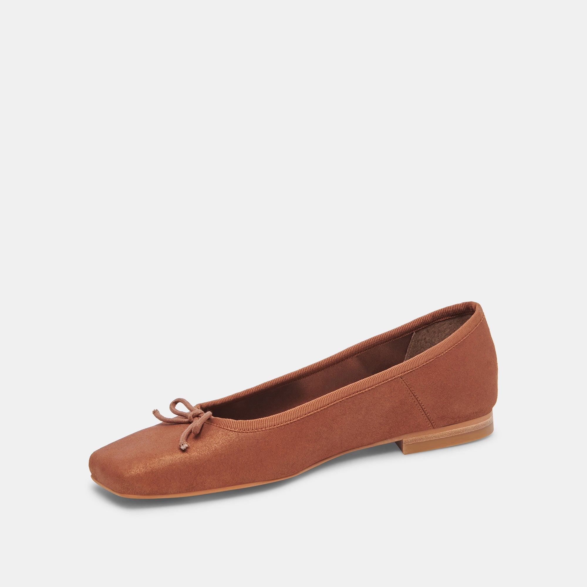 ANISA WIDE BALLET FLATS COPPER METALLIC SUEDE - Image 4