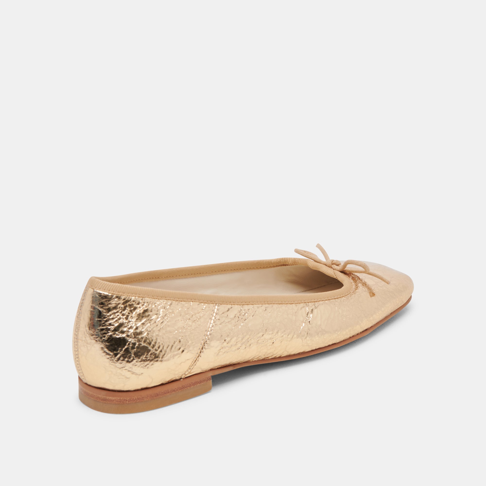 ANISA BALLET FLATS GOLD DISTRESSED LEATHER - re:vita - Image 4