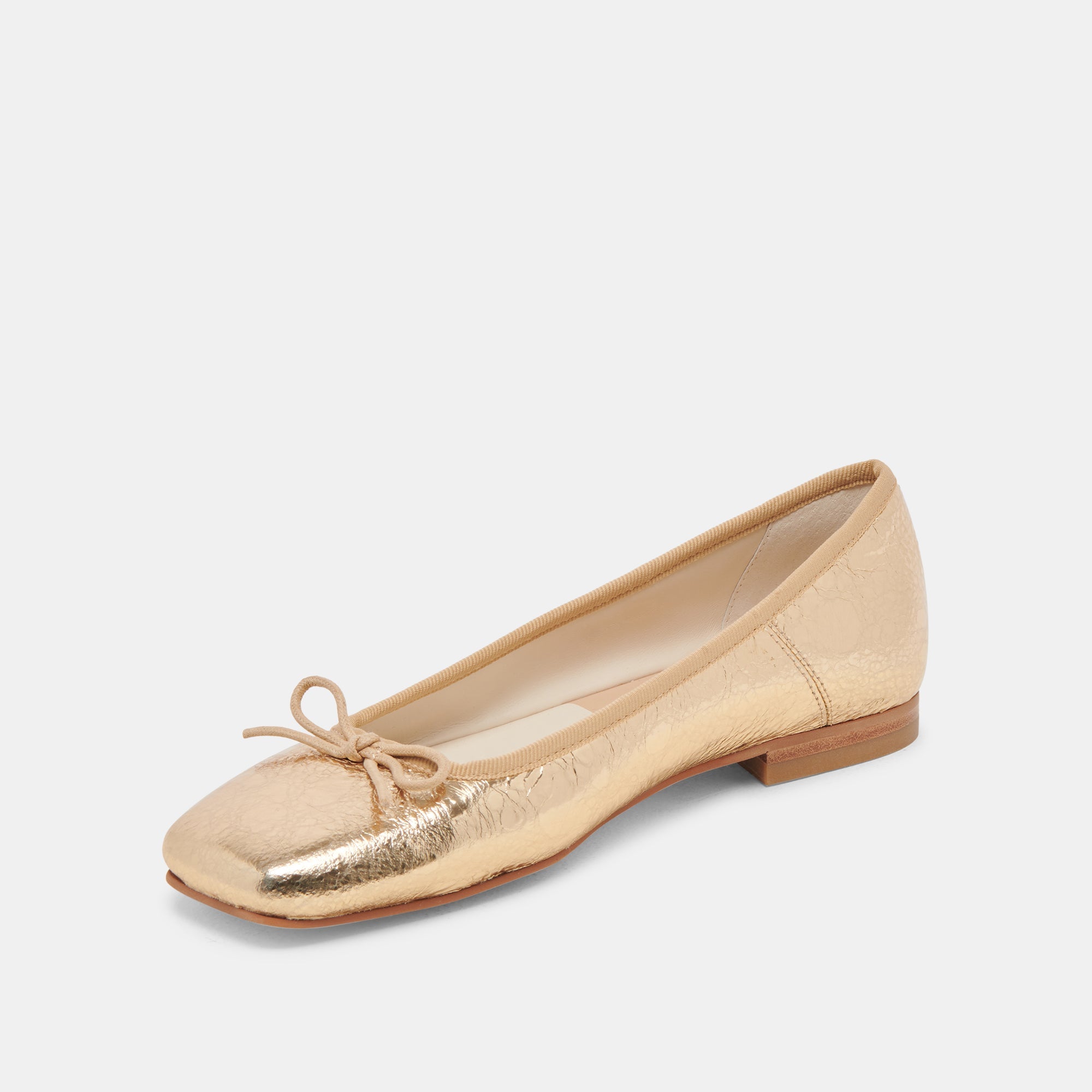 ANISA BALLET FLATS GOLD DISTRESSED LEATHER - re:vita - Image 5
