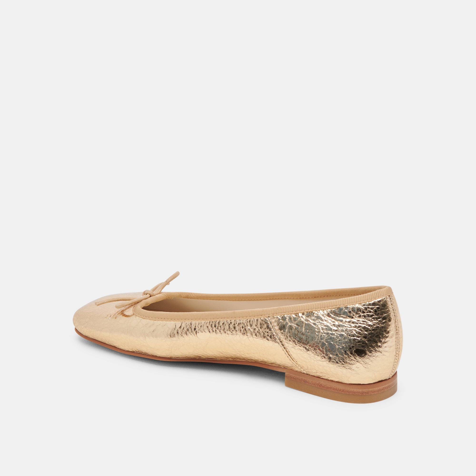 ANISA BALLET FLATS GOLD DISTRESSED LEATHER - re:vita - Image 6