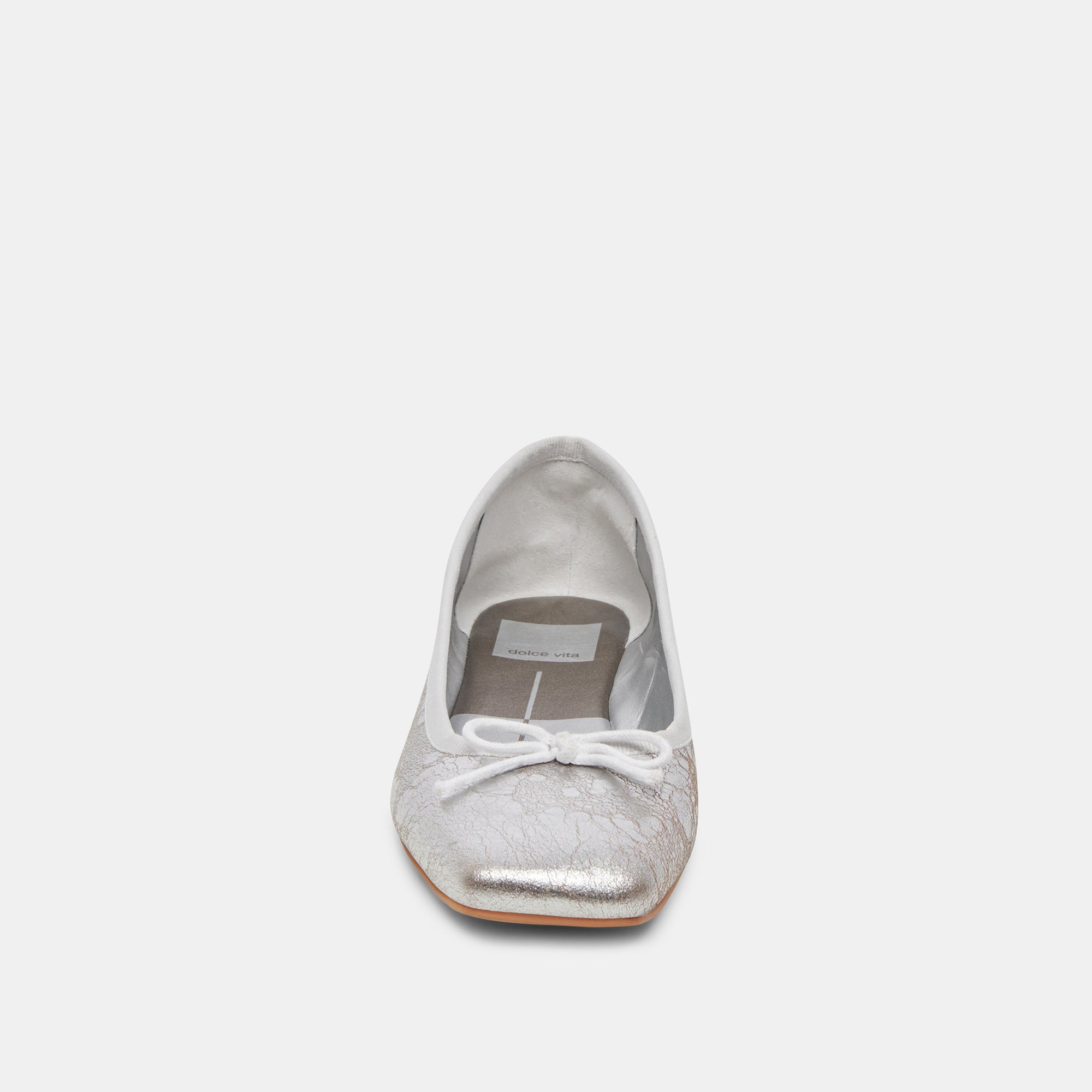 ANISA WIDE BALLET FLATS SILVER DISTRESSED LEATHER - re:vita - Image 7
