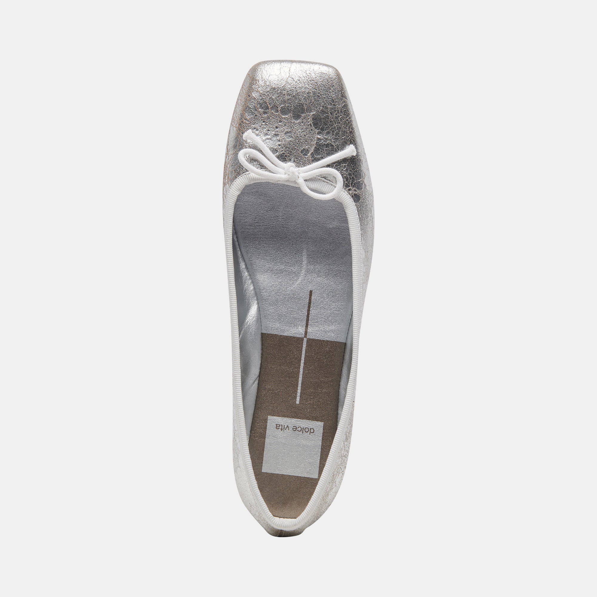 ANISA WIDE BALLET FLATS SILVER DISTRESSED LEATHER - re:vita - Image 9