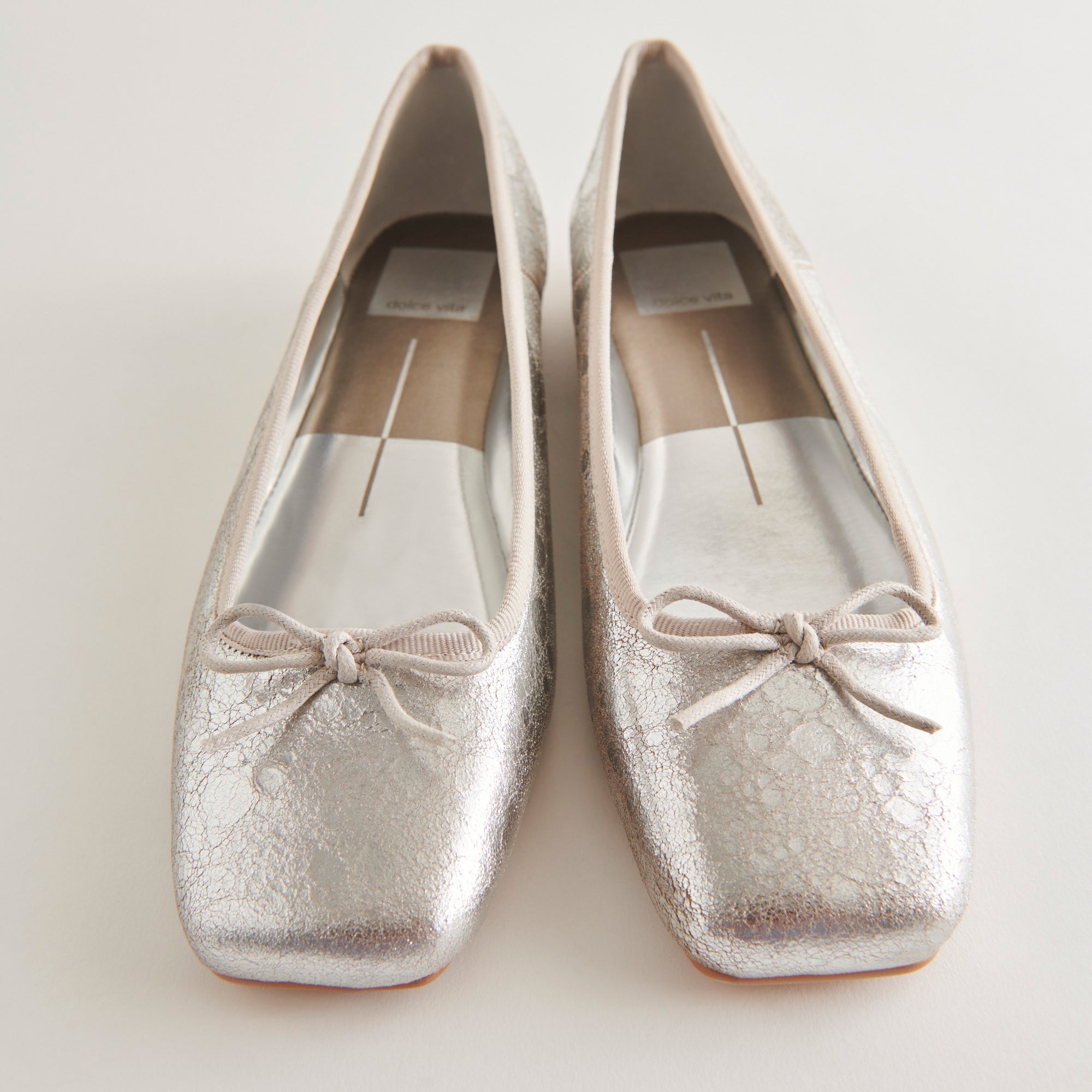 ANISA BALLET FLATS SILVER DISTRESSED LEATHER - re:vita - Image 6