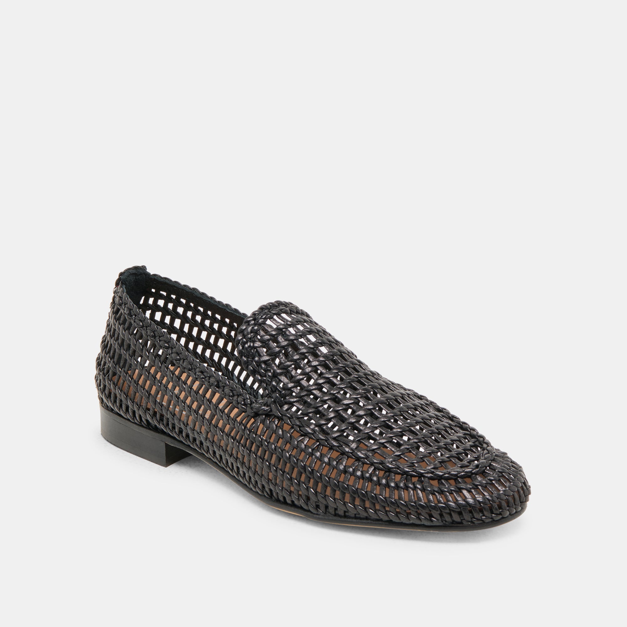 ARMOND FLATS BLACK WOVEN LEATHER - Image 3