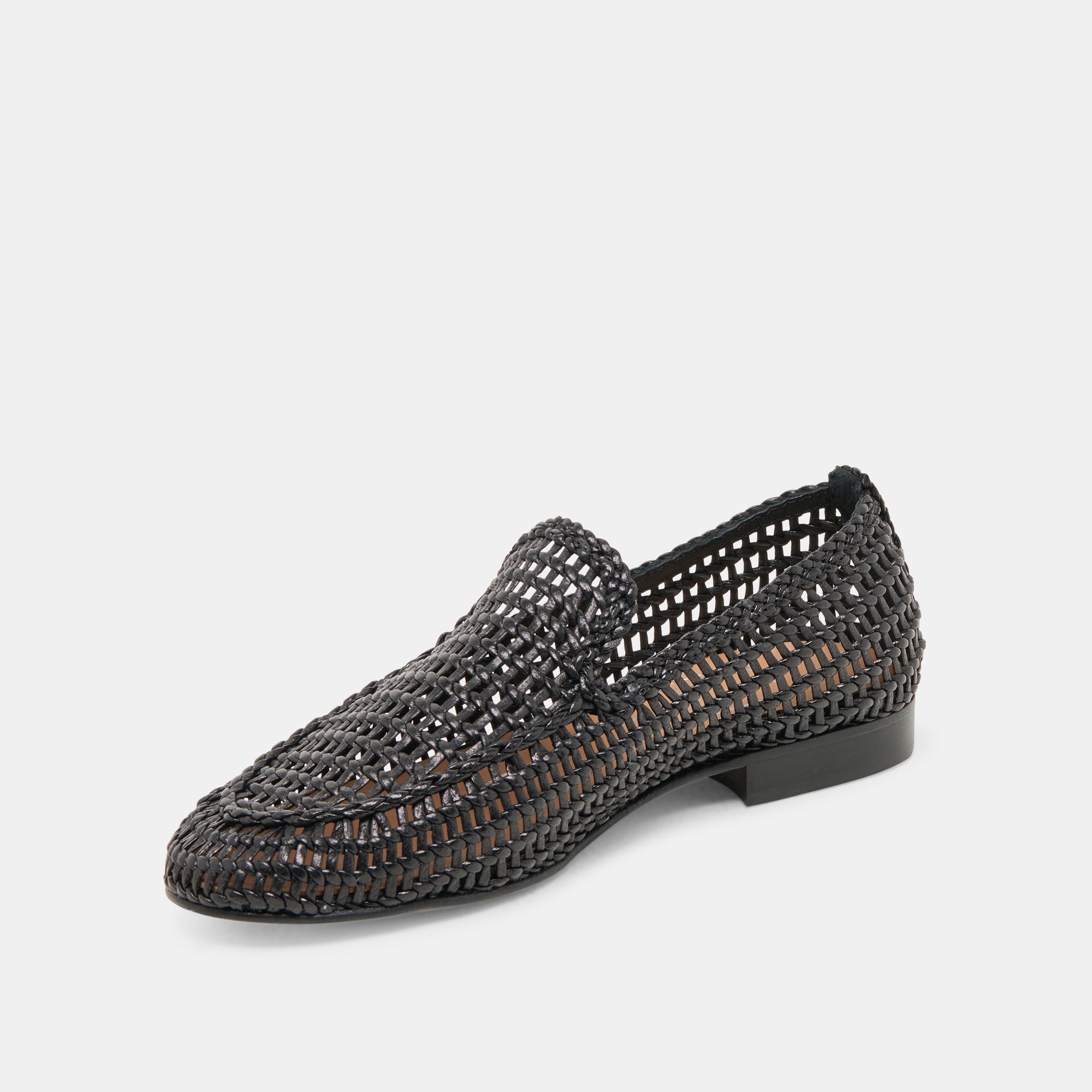 ARMOND FLATS BLACK WOVEN LEATHER - Image 7