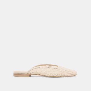 AUBRIE FLATS IVORY MACRAME MESH
