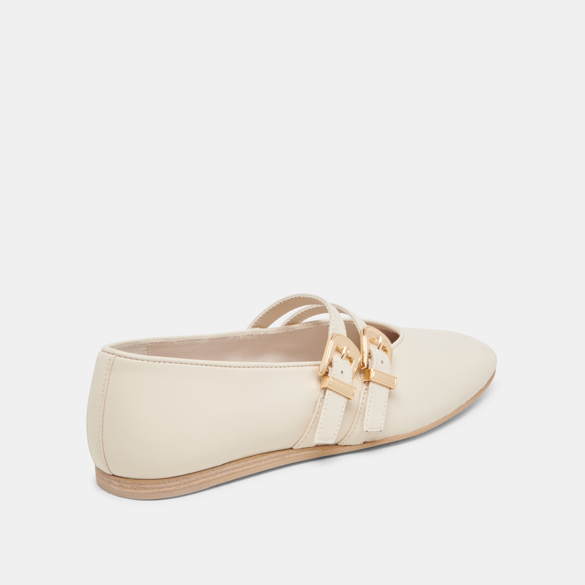 BAYLEE BALLET FLATS IVORY LEATHER - Image 5