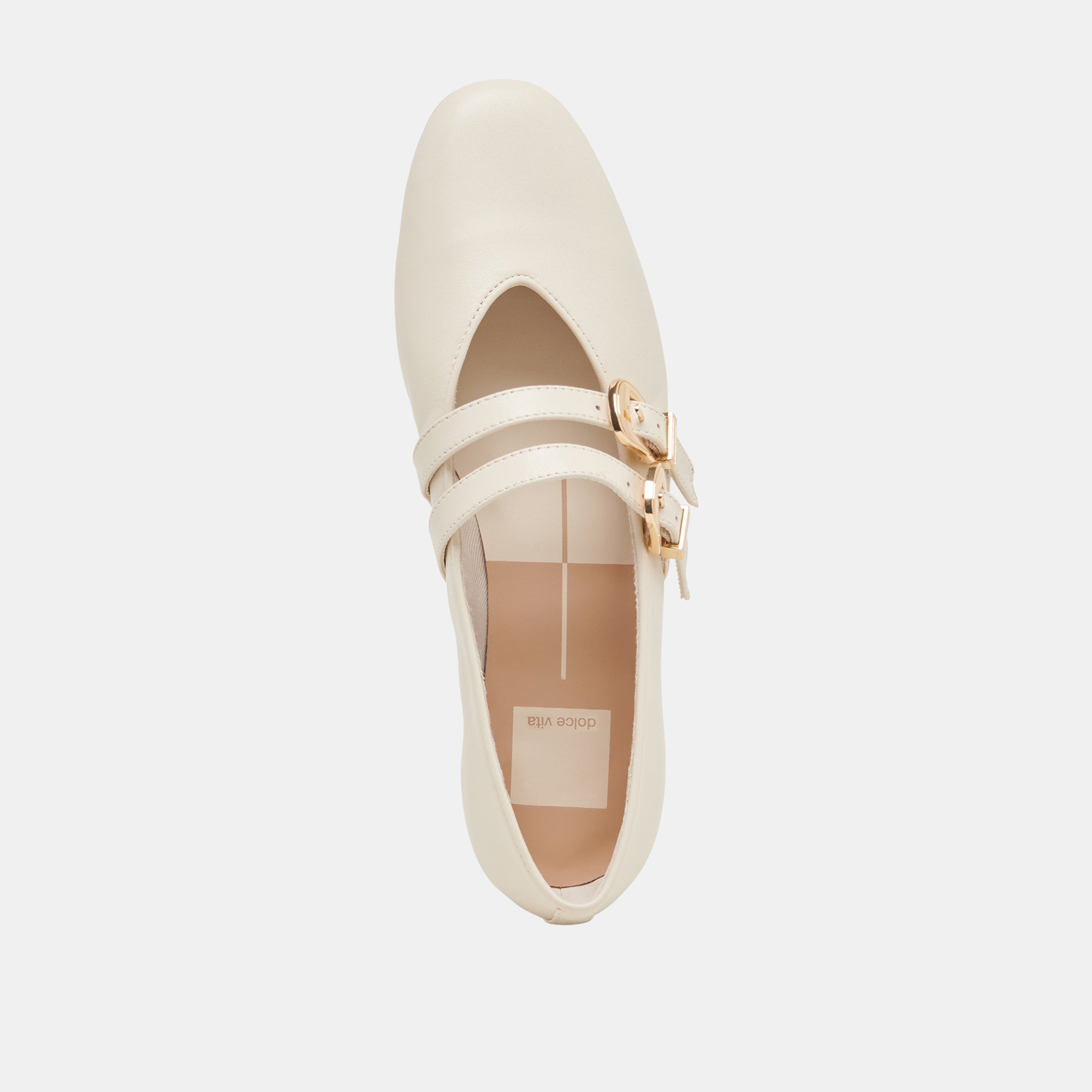 BAYLEE BALLET FLATS IVORY LEATHER - Image 12