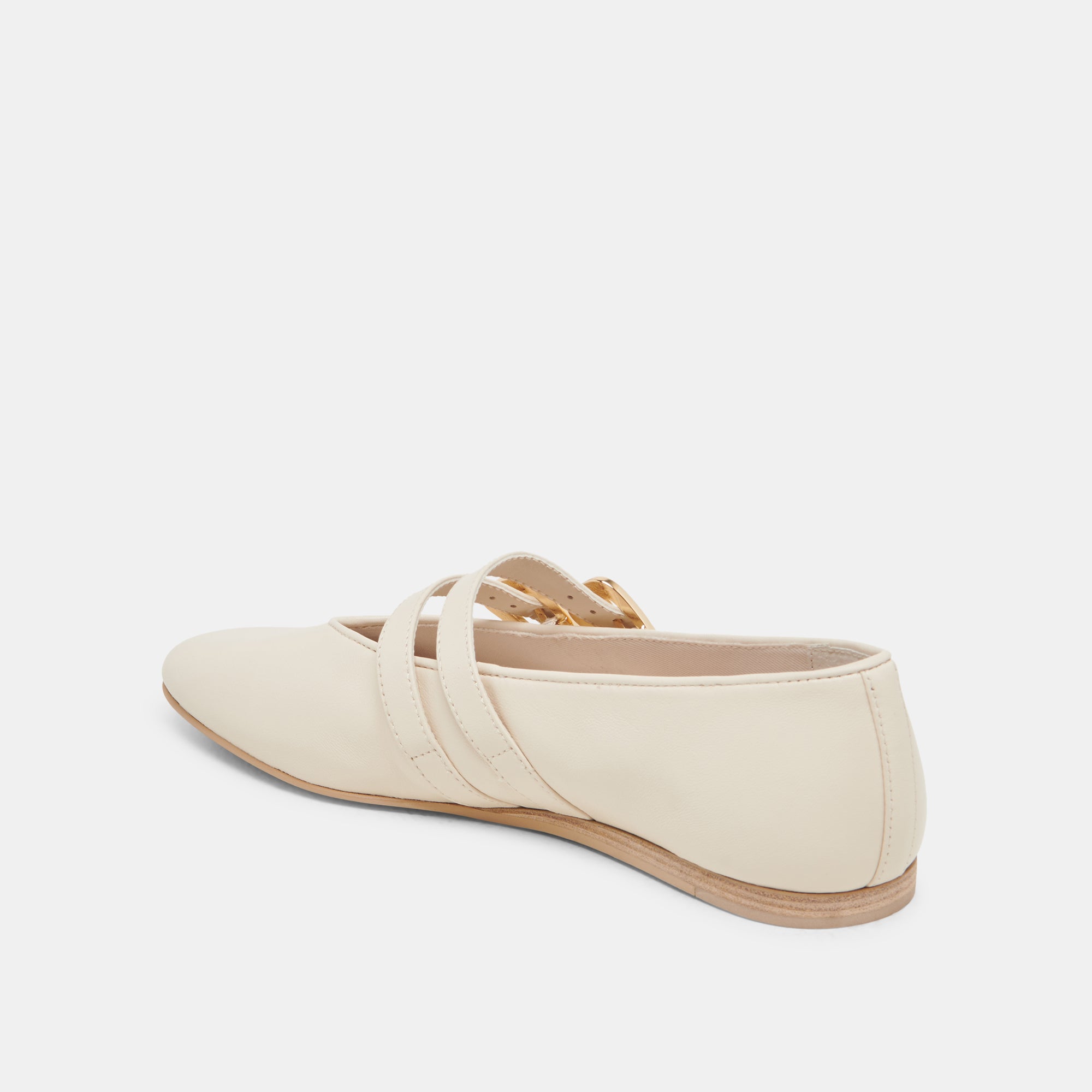 BAYLEE BALLET FLATS IVORY LEATHER - Image 9