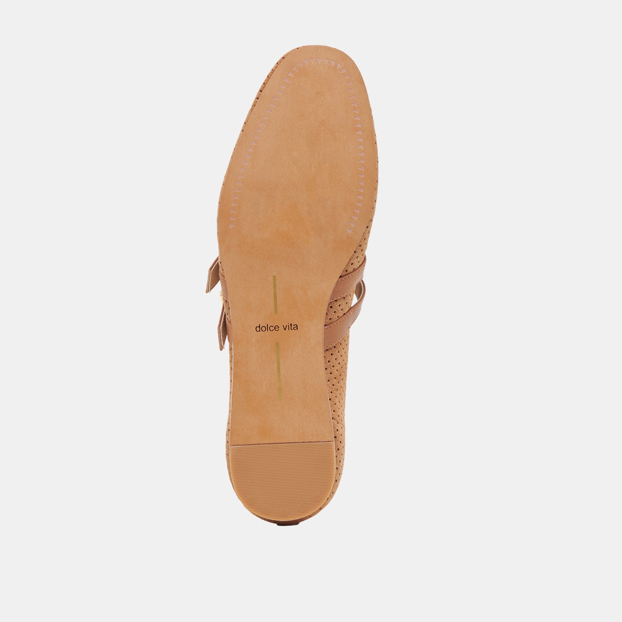 BAYLEE BALLET FLATS PECAN PERFORATED SUEDE - Image 11