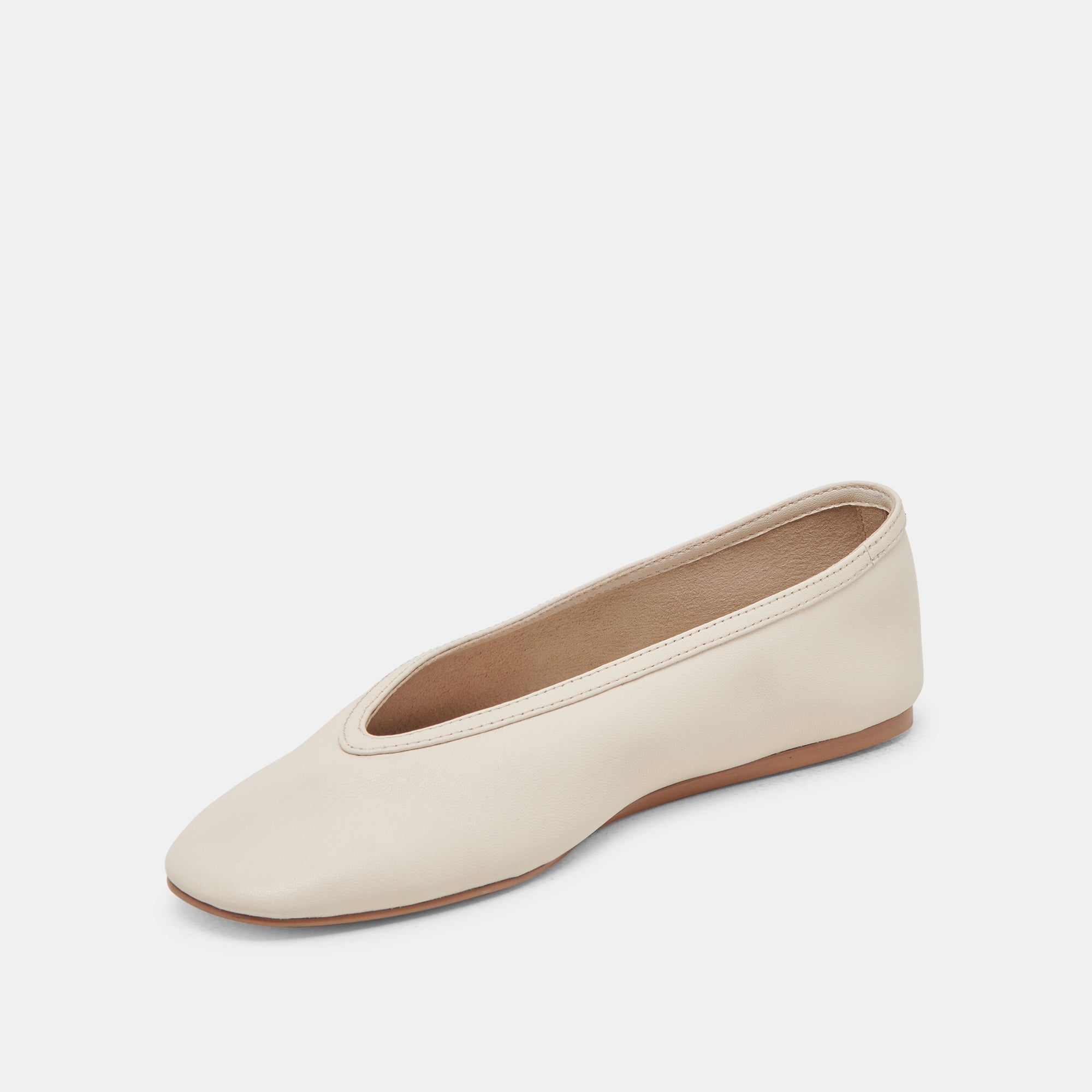 BRAIDY BALLET FLATS IVORY LEATHER - Image 7