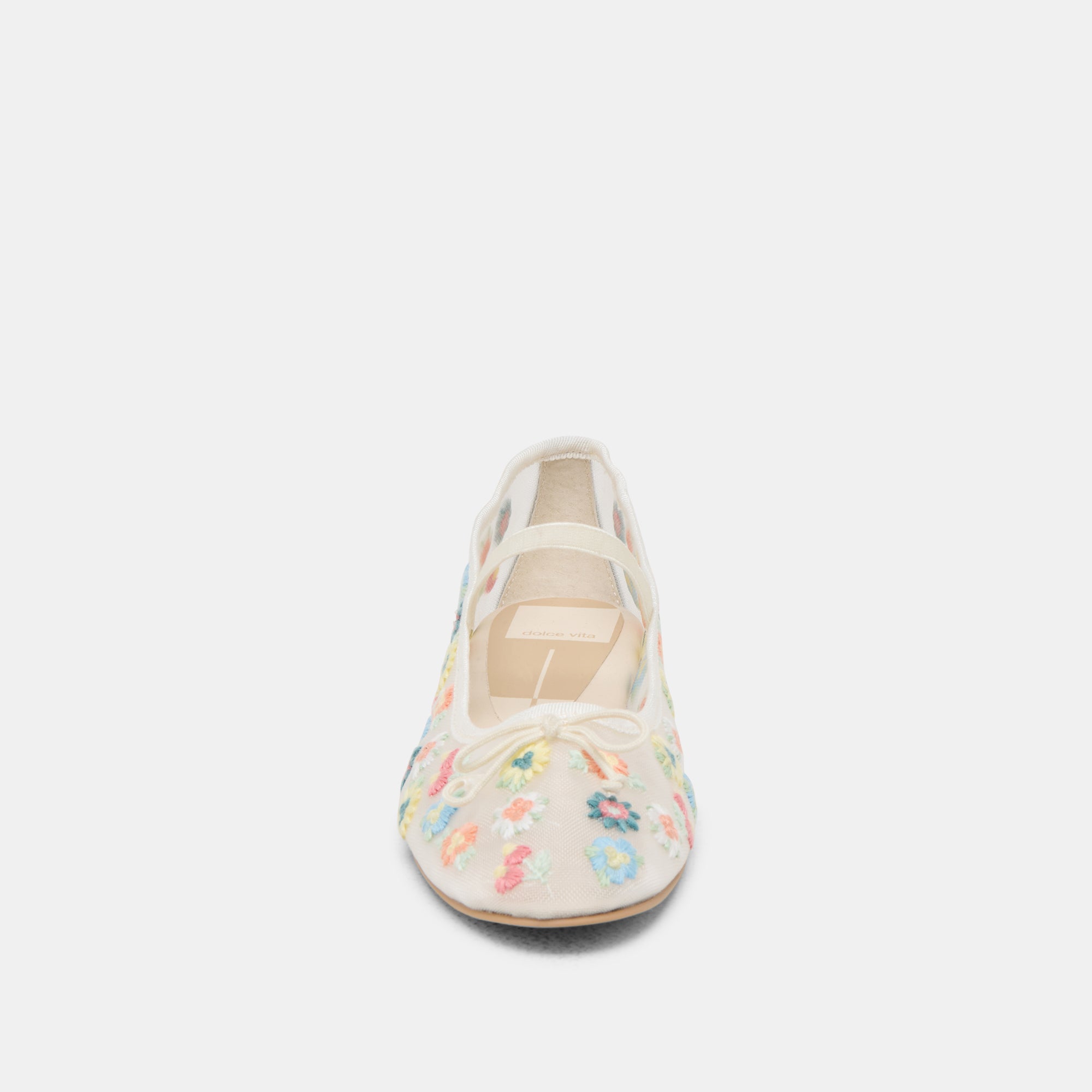 CADEL FLORAL BALLET FLATS IVORY FLORAL MESH - Image 8