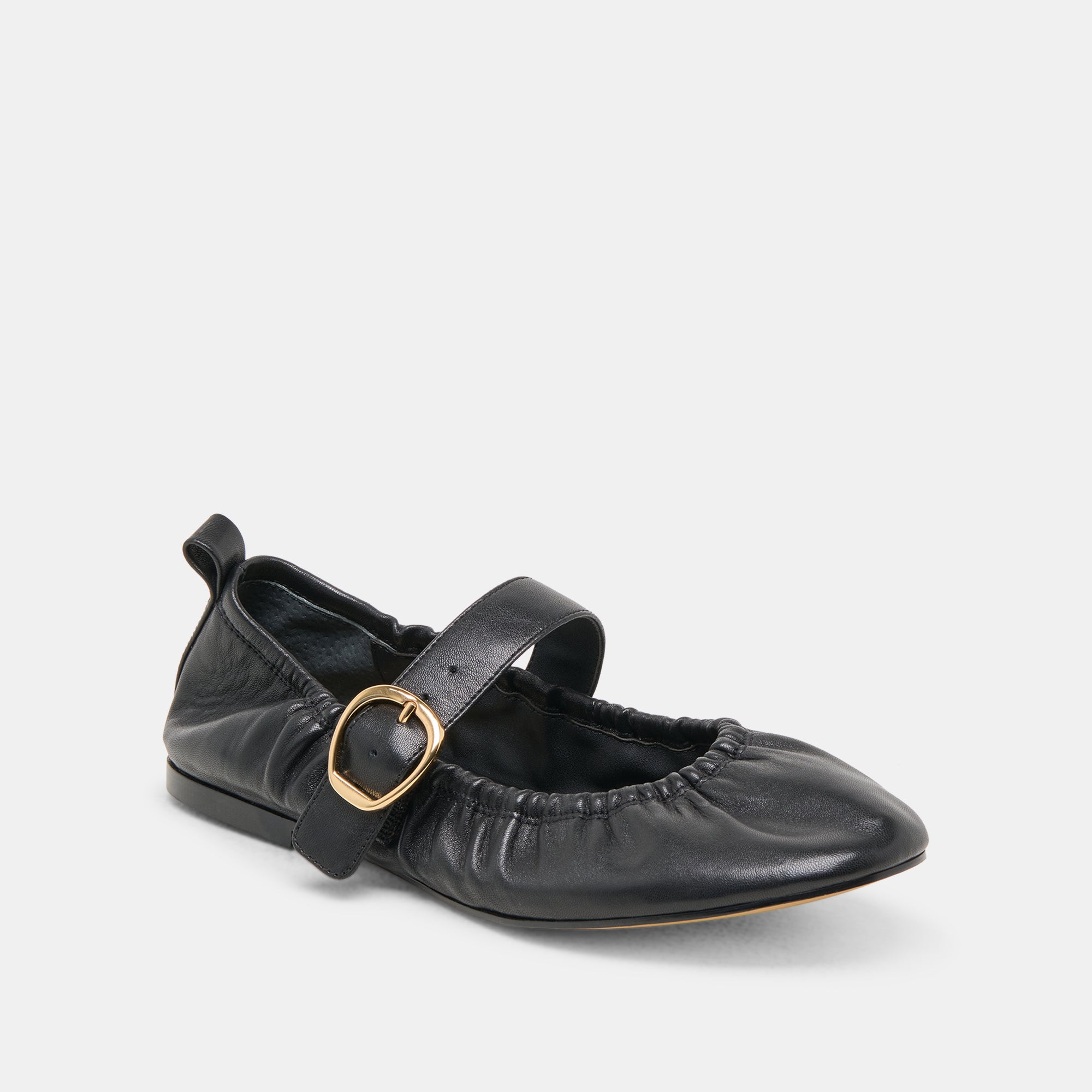 CAELY BALLET FLATS BLACK LEATHER - Image 4