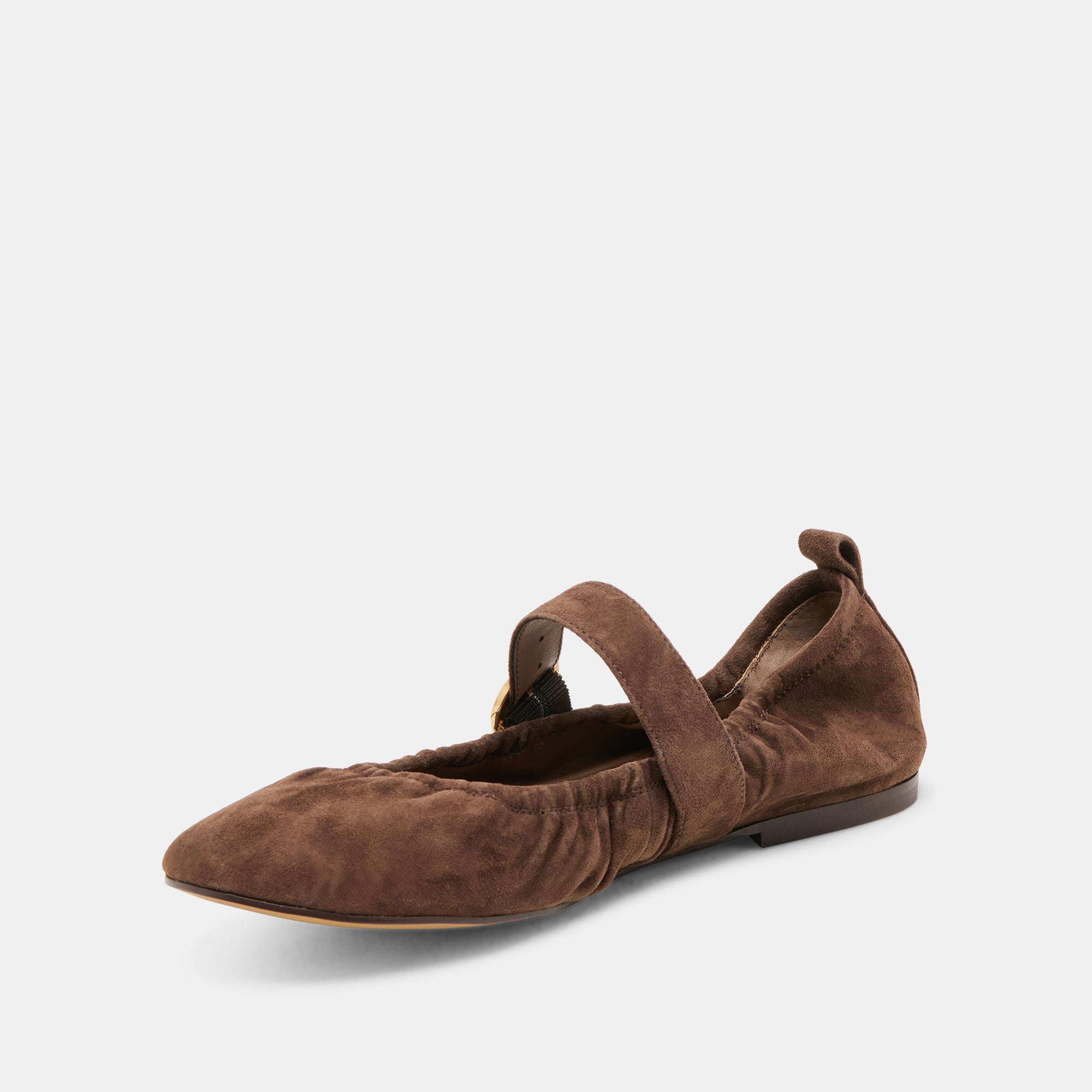 CAELY BALLET FLATS DK BROWN SUEDE - Image 7