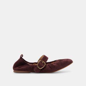 CAELY BALLET FLATS MULBERRY SUEDE