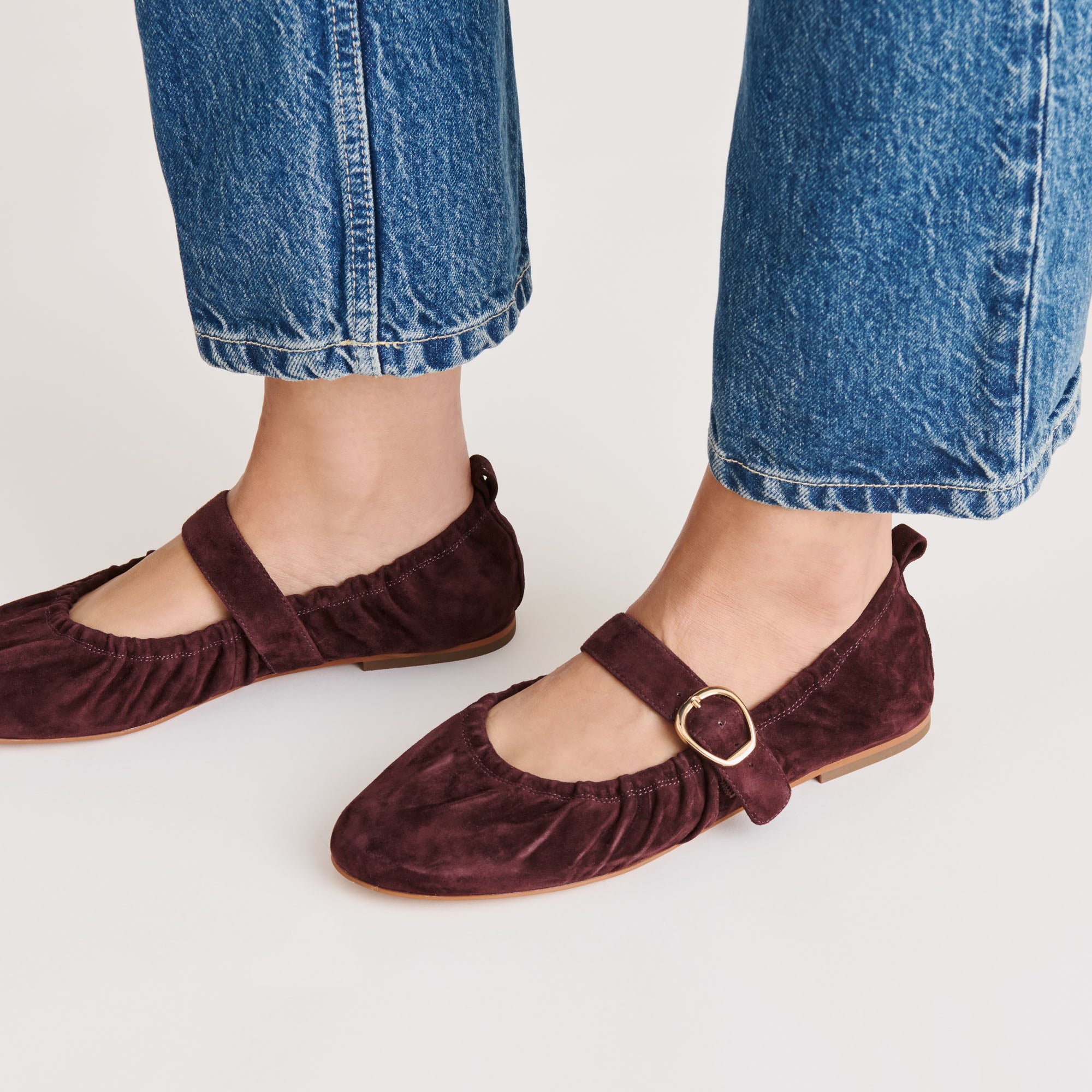 CAELY BALLET FLATS MULBERRY SUEDE - Image 2